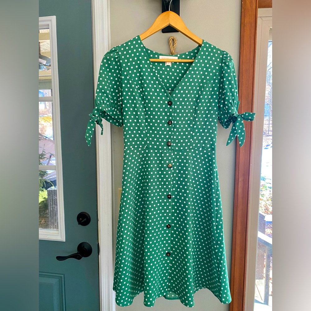Monteau LA polka dot dress